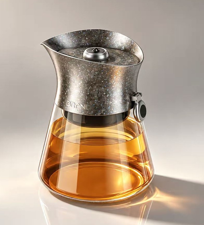 Stainless Steel & Glass Tea Pitcher 600 ml