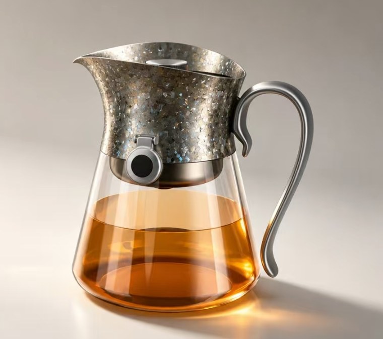 Glass Tea Pitcher with Handle 800 ml